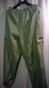 Laisvalaikio kelnės. Unisex. Dvi priekinės ir dvi užpakalinės kišenės. Linas.